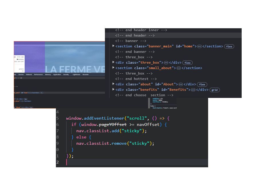 collage of code